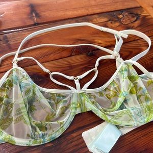 Marlies Dekkers rare green floral underwire unlined